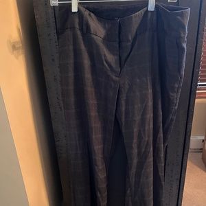 Dress pants gray plaid.